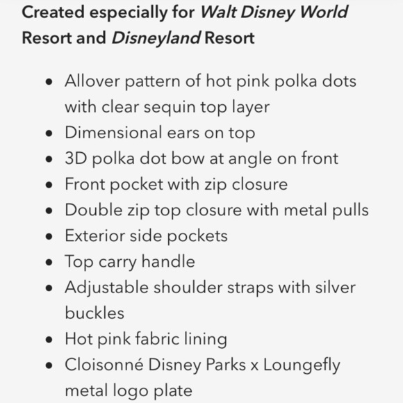 Minnie Mouse Sequin Polka Dot Mini Backpack - Picture 10 of 12